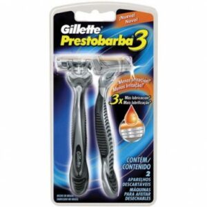 APARELHO GILLETTE MASC PREST 3 LAM 2UN