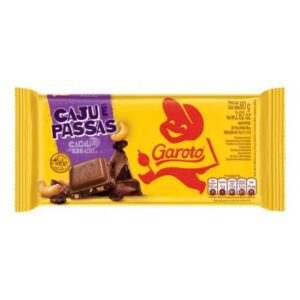 CHOCOLATE GAROTO CAJU E PASSAS 80G