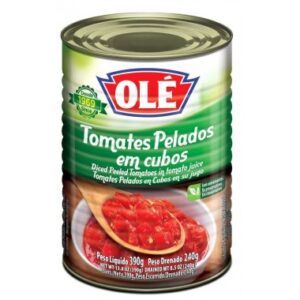 TOMATE PELADO OLE CUBOS LT 390G