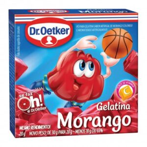 GELATINA DR OETKER MORANGO 20G