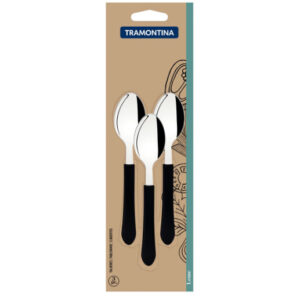 CONJ TRAMONTINA COLHER CHURR PRETO 3PCS