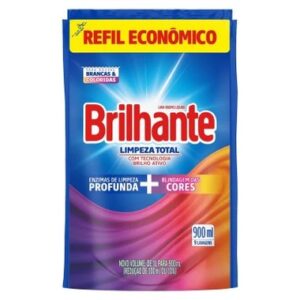 LAVA ROUPA LIQUIDO BRILHANTE LIMP TOTAL900ML