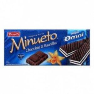 BISCOITO WAF MINUETO CHOCOLATE BAUNILHA 81G