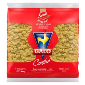 MASSA GALO SEMOLA CONCHA 500G