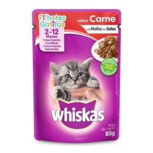 RACAO WHISKAS JUNIOR CARNE SACHE 85G