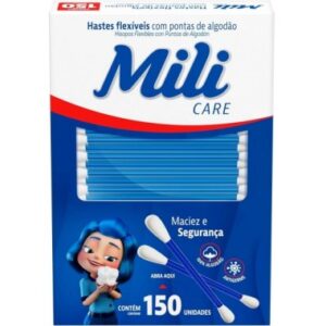 HASTES FLEXIVEIS COTONETE MILI PT 150UN