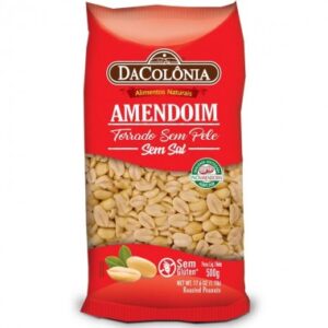 AMENDOIM DACOLONIA TORRADO S PELE 500G