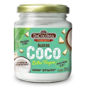 OLEO COCO DACOLONIA VIRGEM POTE 200ML