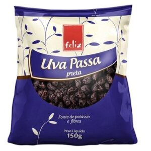 UVA PASSA PRETA FELIZ S SEMENTE 100G