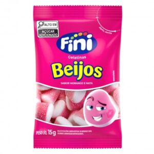 BALA FINI BEIJOS MORANGO 15G