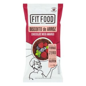 BISCOITO FIT FOOD ARROZ CHOCOLATE MEIO AM 60G
