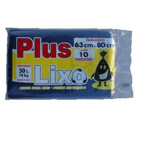 SACO LIXO PLUS 50L 10UN