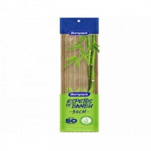 ESPETINHO BOMPACK BAMBU 30CM 50UN