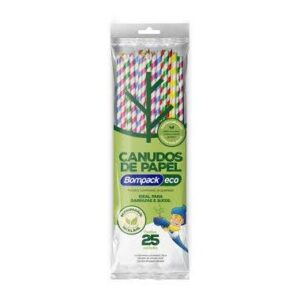 CANUDO PAPEL BOMPACK MISTO 26CM 25UN