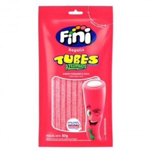 BALA FINI TUBES MORANGO CITRICO 80G
